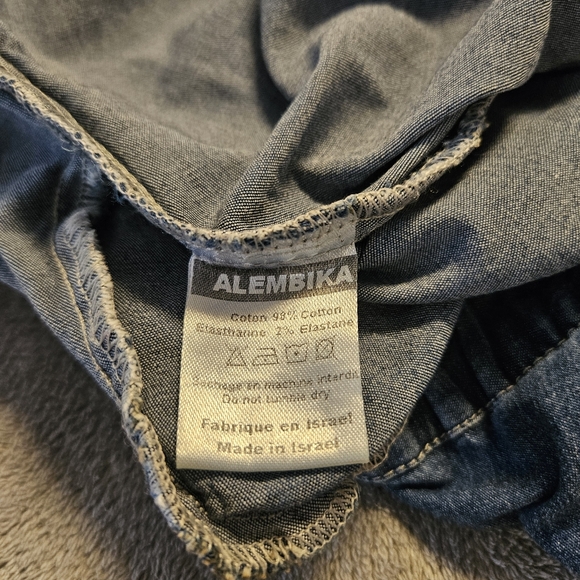 Alembika Pull On Wide Leg Denim Pants Size 12/14 - Picture 11 of 12
